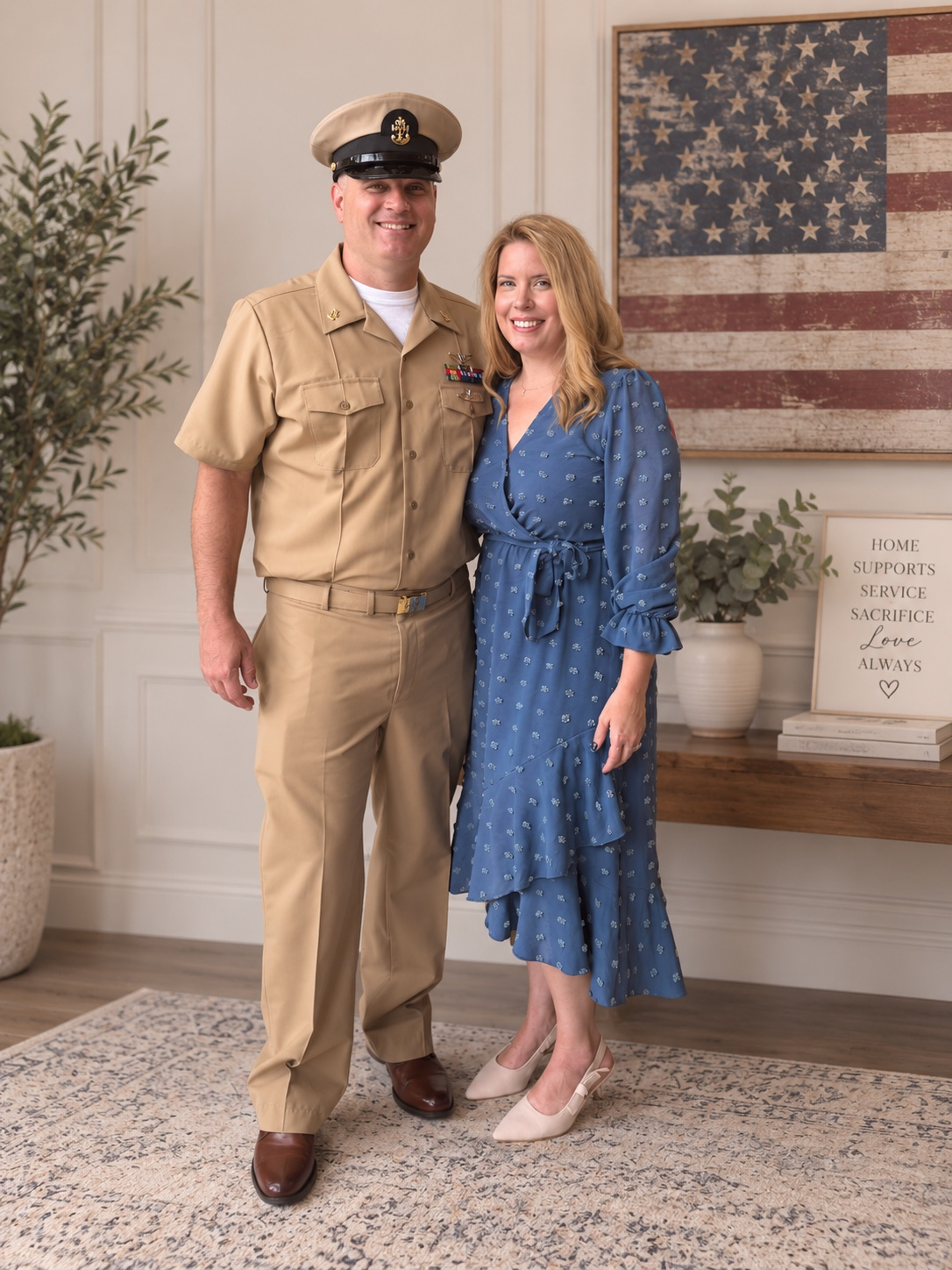 Danielle Foster with her husband