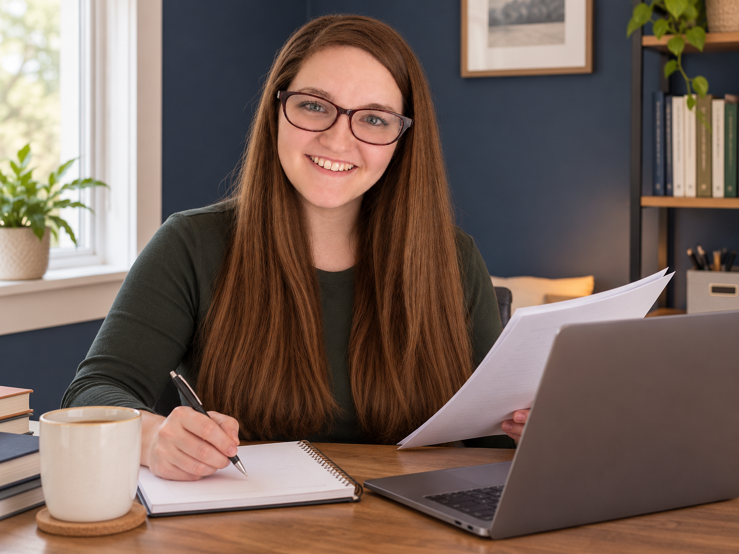 Julie at work, D Foster Consulting