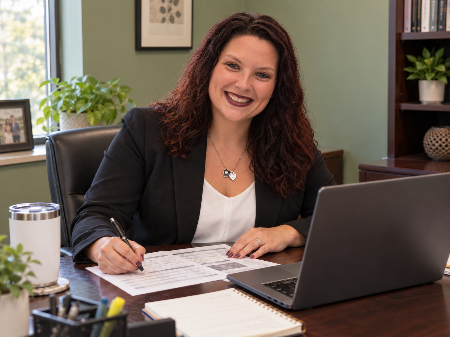 Liz at work, D Foster Consulting