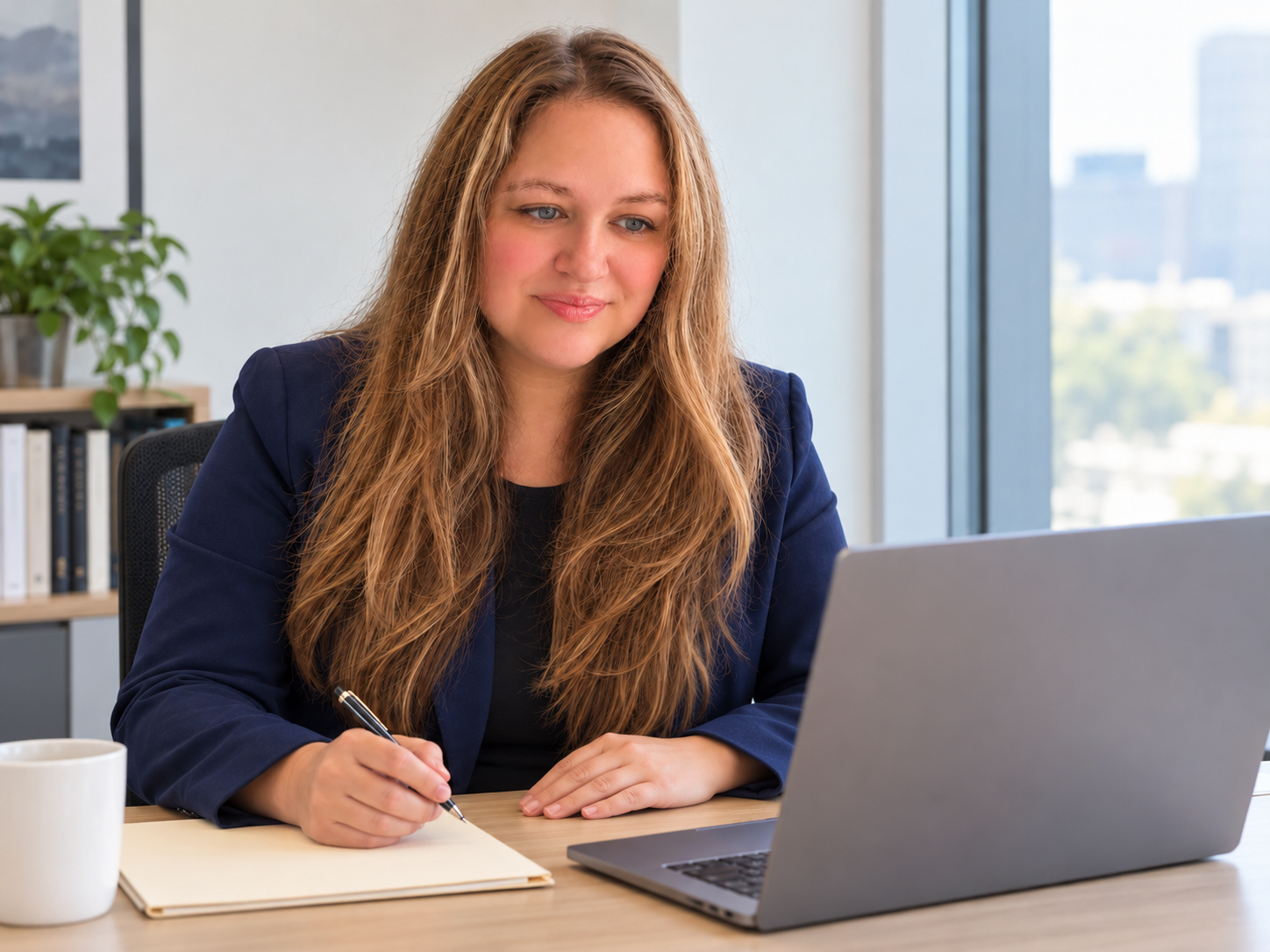 Sarah at work, D Foster Consulting